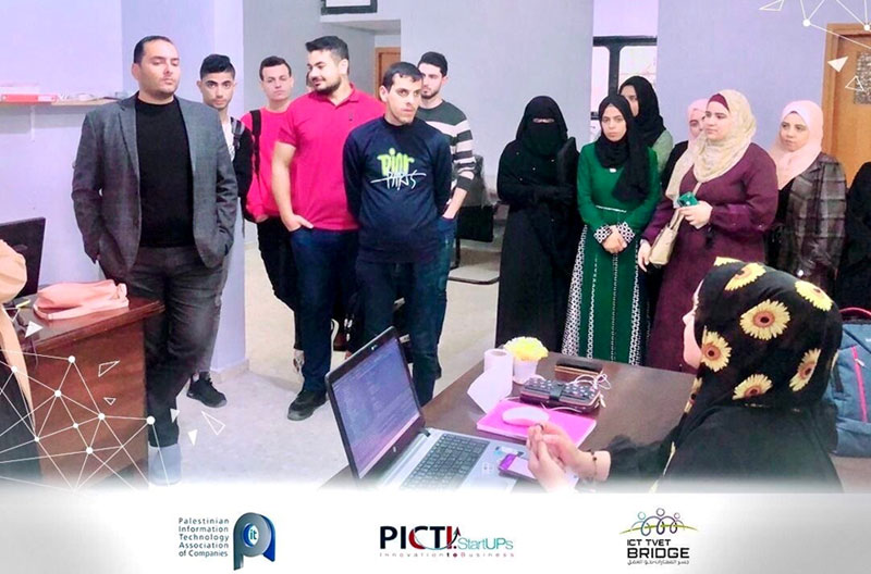 PICTI organized a field visit to the Developers Plus Company, for the trainees of the Bridge Project